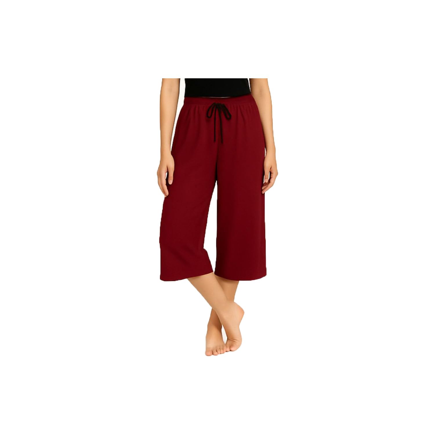 Women's Cotton Plain Loose Yoga Pants for Girls Single Pack-image-10
