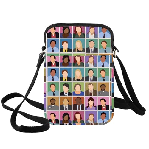 BWWKTOP Office Characters Crossbody Bag Michael And Dwight Fans Gifts Office Themed Gifts Shoulder Bag Office Michael Merch