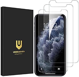 UNBREAKcable 3-Pack Screen Protector for iPhone 11 Pro Max/iPhone Xs Max, Double Shatterproof Tempered Glass Screen [Easy Installation Frame] [HD Clear] [Case Friendly] for iPhone 11 Pro Max 6.5 inch