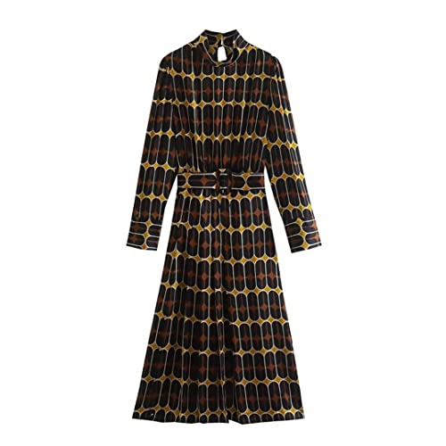 Robe midi vintage à col montant Zadaos : l'élégance rétro idéale pour vos soirées chic