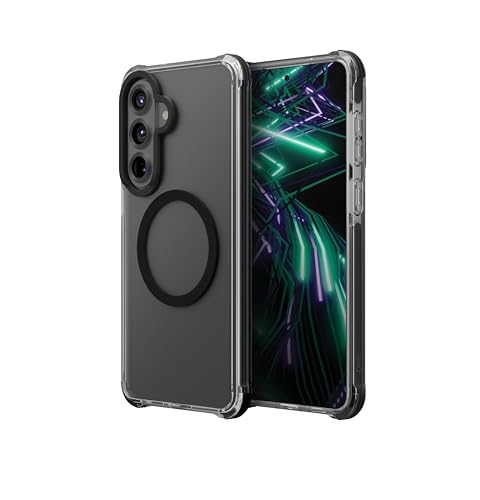 UNIQ Coque de combat pour Galaxy S26 Plus (noir carbone) Étui de chargement magnétique résistant pour l'extérieur