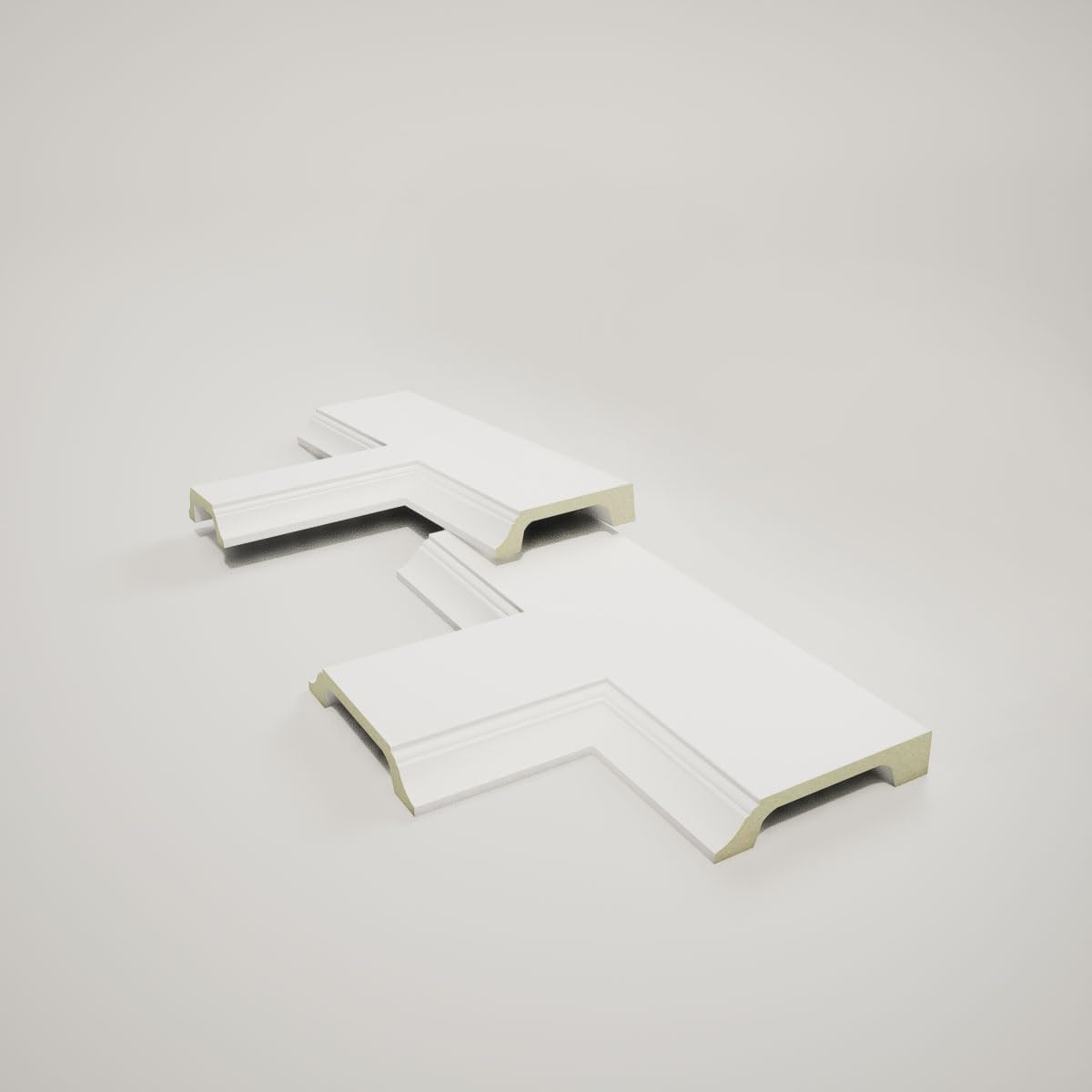 Ekena Millwork CC08PTE04X14X20DE Perimeter Tee for 8" Deluxe Coffered Ceiling System (Kit), 14"W x 4"P x 20"L, Primed