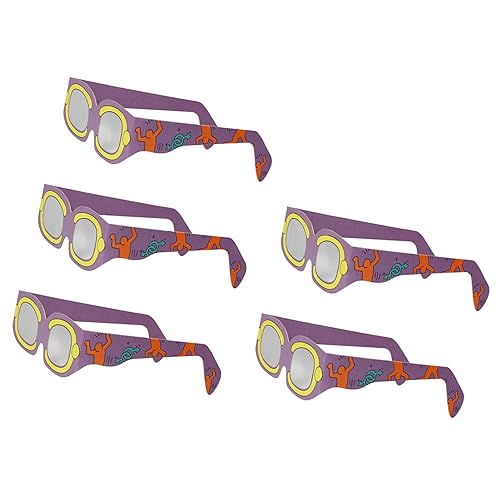 Óculos para Eclipse Solar 5 Peças, Melhor Observação Solar, Explore o Céu, Sombras Seguras para Visu