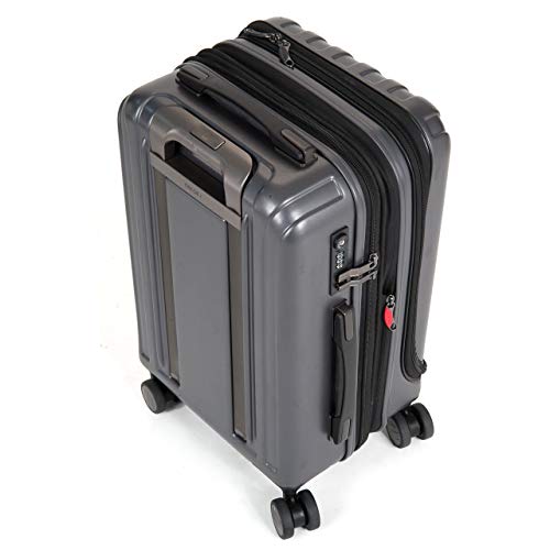 Image of DELSEY PARIS Titanium Hardside Expandable Luggage with Spinner Wheels Checked Luggage, Black Cherry Red, Checked-Large 29 Inch