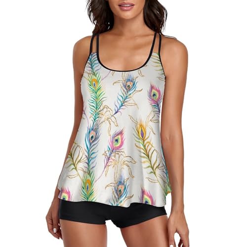 Bikini tankini femme anti frottement avec short de garçon et robe de plage couvrante
