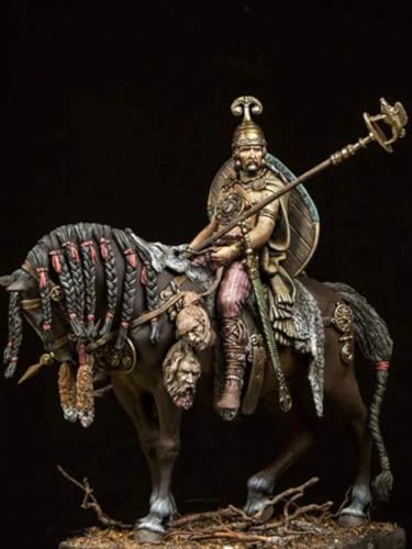 Figurine résine 1/24 guerrier celte cavalier à peindre pour maquettiste