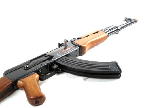 Double Eagle Metal Ak 47 Realistic Feeling Airsoft Gun Collectible Quality Full Auto Electric Rifle Aeg Air Gun, Wood Color #TOP2