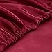 Homiest 4pcs Satin Sheets Set Luxury Silky Satin Bedding Set with Deep Pocket, 1 Fitted Sheet + 1 Flat Sheet + 2 Pillowcases (King Size, Burgundy)