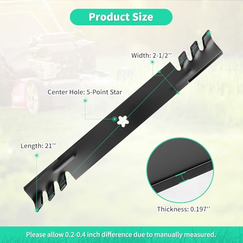 IDEASURE 138971 Gator Mulching Blades for 42\" Deck, 532138971 Mower Blades Compatible with Craftsman Husqvarna Poulan Lawn Tractor, Replaces 134149, 127843, 138498, 422719, 2 Pack
