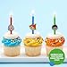 CoComelon™ Birthday Cake Candles | 6 Birthday Candles for Cake Decorations, Red, Blue Green Candles Featuring JJ, YoYo, Tom Tom for CoComelon Party