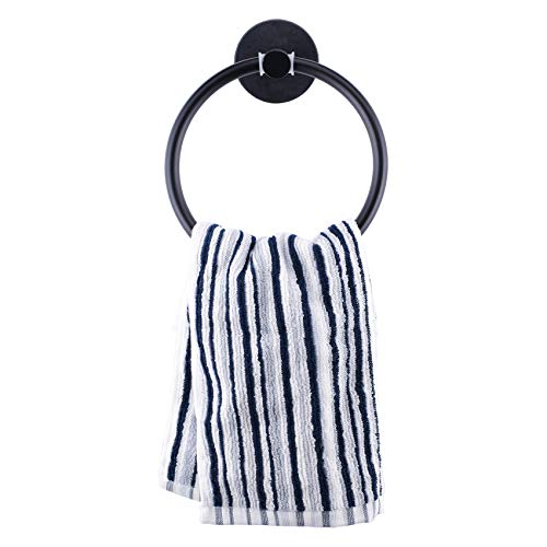 Levoshua Magnetic Towel Ring Hand Towel Holder Towel Rack Towel Hook Hanger For Refrigerator, Kitchen Stove, Oven, Dishwasher, Sink, Laundry Washing Machine Black #TOP4