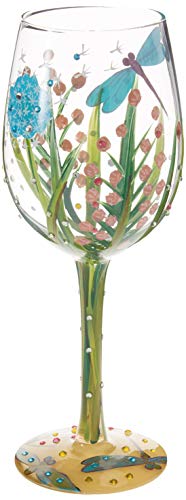 Lolita Dragonfly Summer Artisan Painted Wine Glass Gift, 440 Ml #TOP1