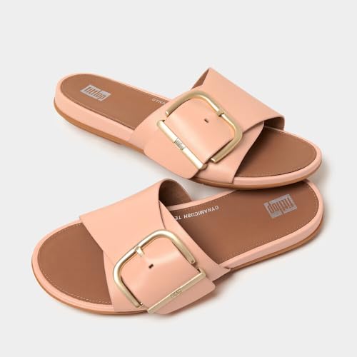 Image of FitFlop Gracie Maxi-Buckle Leather Slides