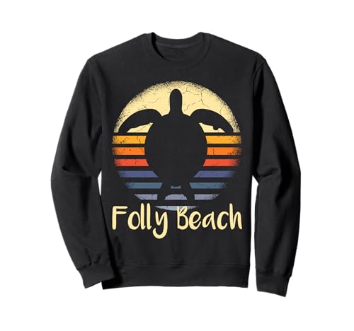 Folly Beach South Carolina SC Loggerhead Amoureux de tortue de mer Sweatshirt