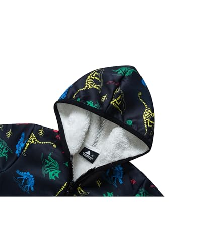 Image of V VALANCH Toddler Fleece Jacket Boys Girls Zip Up Hoodie Sweatshirt | Full Fleece Lining Throughout, Thick Warm, Cartoon, for Casual, School, Outerwear, Winter