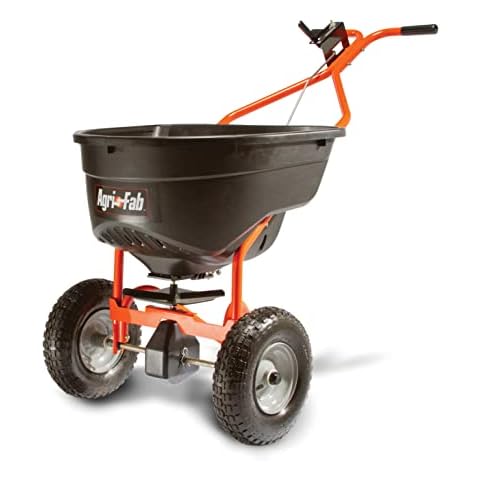 Agri-Fab 45-0614 130 lb. Push Lawn & Garden Broadcast Spreader for Seed,Fertilizer,Salt,Ice Melt; Walk Behind with Easy to use Flow Control Lever Cover