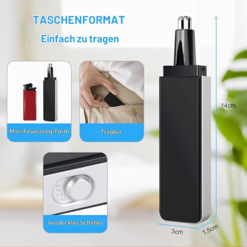 ACWOO Nasenhaartrimmer, Nasenhaarschneider Ohrhaarschneider, Nasenhaartrimmer Herren mit...