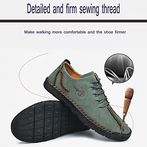 Asifn Men’s Outdoor Casual Leather Sneakers Lightweight Athletic Loafers Fashion Walking Slip-on Shoes3