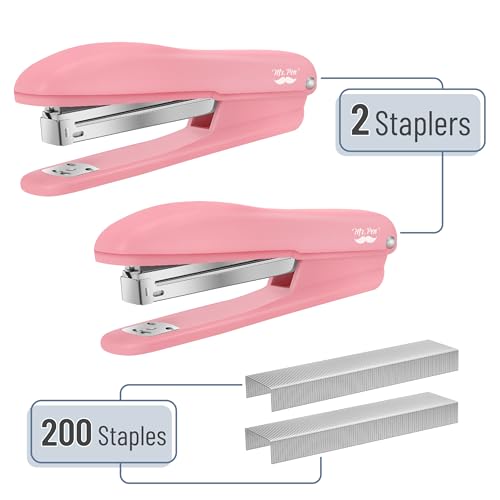 Mr. Pen- Staplers for Desk, 2 Pack With 200 Staples, 20 Sheet Capacity, Pink, Office Stapler Set - Image 5