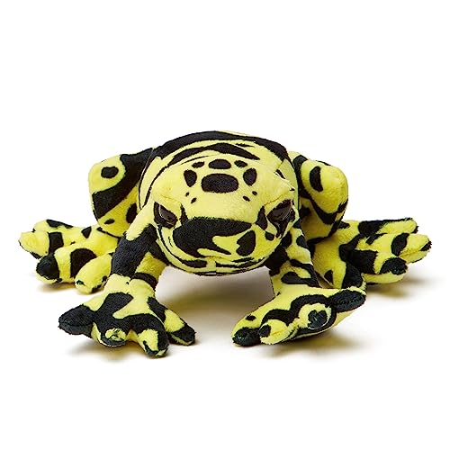 Zappi Co 100% Recycled Plush Poison Dart Frog Yellow/Black Toy (15cm Length) Stuffed Soft Cuddly Eco Friendly Animals Collection for Newborns - Image 4