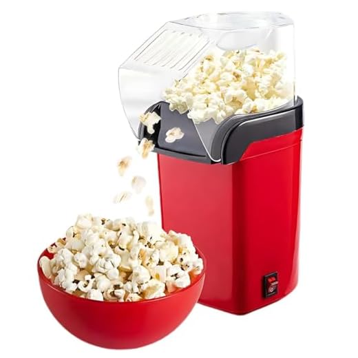 Pipoqueira Eletrica Sem Óleo 100gr de Pipoca - 110v - Potência 1200W - Vermelha