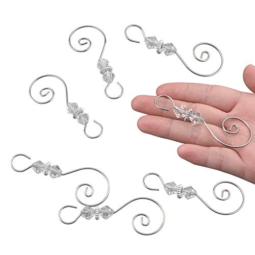 image for INCREWAY Ornament Hooks, 30 PCS Silver S-Shaped Hangers Hook Swirl Chr
