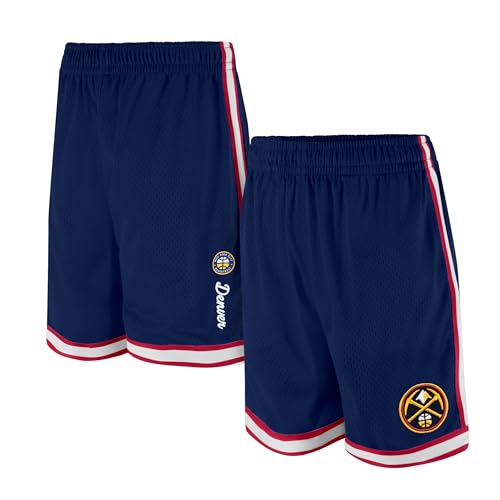 Ultra Game NBA Official Men’s Slam Active Basketball Training Shorts - Unisex, Denver Nuggets, Team Color, Large
