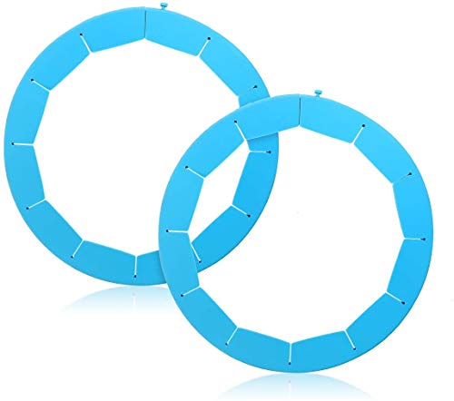 Adjustable Silicone Pie Crust Shield Pie BPA-free Protectors Adjustable Bake Crust Protector Pie Crust Protector Cover Kitchen Tool for Baking Pie Pizza, Fit 8-11.5 Inch Pies (2 PCS) (Blue)