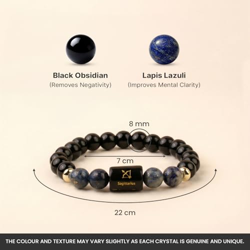 Image of Astrotalk Zodiac Crystal Bracelet | Balances Energy & Enhances Positivity | Certified Healing Crystals with Certificate | Astrology Bracelet for Man & Woman | Gift for Man & Woman