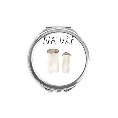 Miroir de poche champignon peinture soloisland accessoire maquillage nomade rond