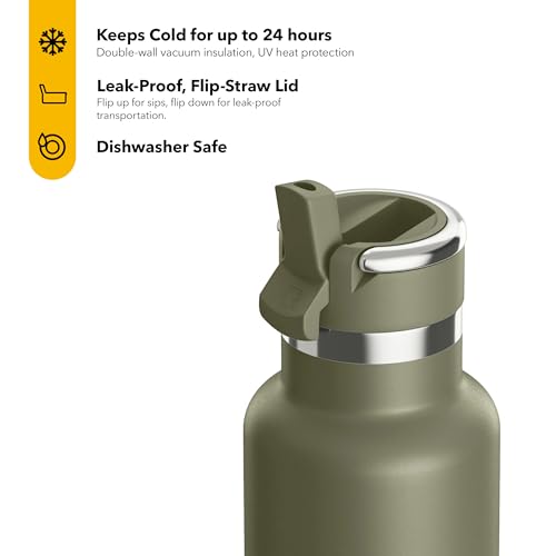 RTIC-20oz-Journey-Bottle-Metal-Stainless-Steel-Vacuum-Insulated-BPA-Free-Reusable-for-Water-Hot-and-Cold-Drinks-Travel-Sports-Camping-Olive