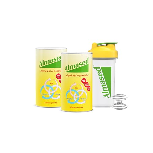 Almased Original – 2er Bundle + Shaker – 2x 500g - Eiweißshake zur Gewichtsreduktion – aktiviert den Stoffwechsel – 20 Portionen Almased Original – 2er Bundle + Shaker – 2x 500g - Eiweißshake zur Gewichtsreduktion – aktiviert den Stoffwechsel – 20 Portionen