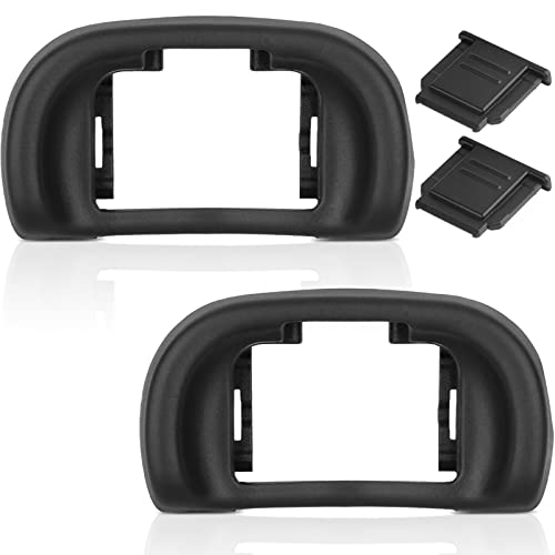 Protector de Visor Repuesto Ocular Cámara Compatible con Sony A7III A7II A9 A7S A99II A58 A7 A7R IV A7RIII A7SII 2 Pack Bota Caliente Cámara + 2 Pack Sustitución del Parche Ocular la Cámara para Sony