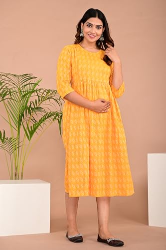 Image of Shantika Women's Maternity Dress Feeding Kurti with Zippers