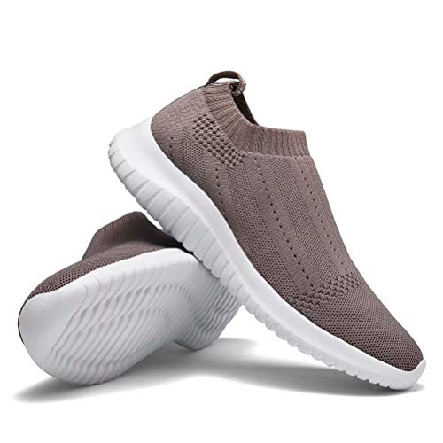 Image of konhill Women's Casual Walking Shoes Breathable Mesh Work Slip-on Sneakers