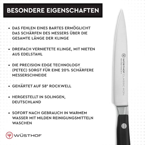 Foto von WÜSTHOF Classic Ikon Gemüsemesser 12 cm, Schwarz