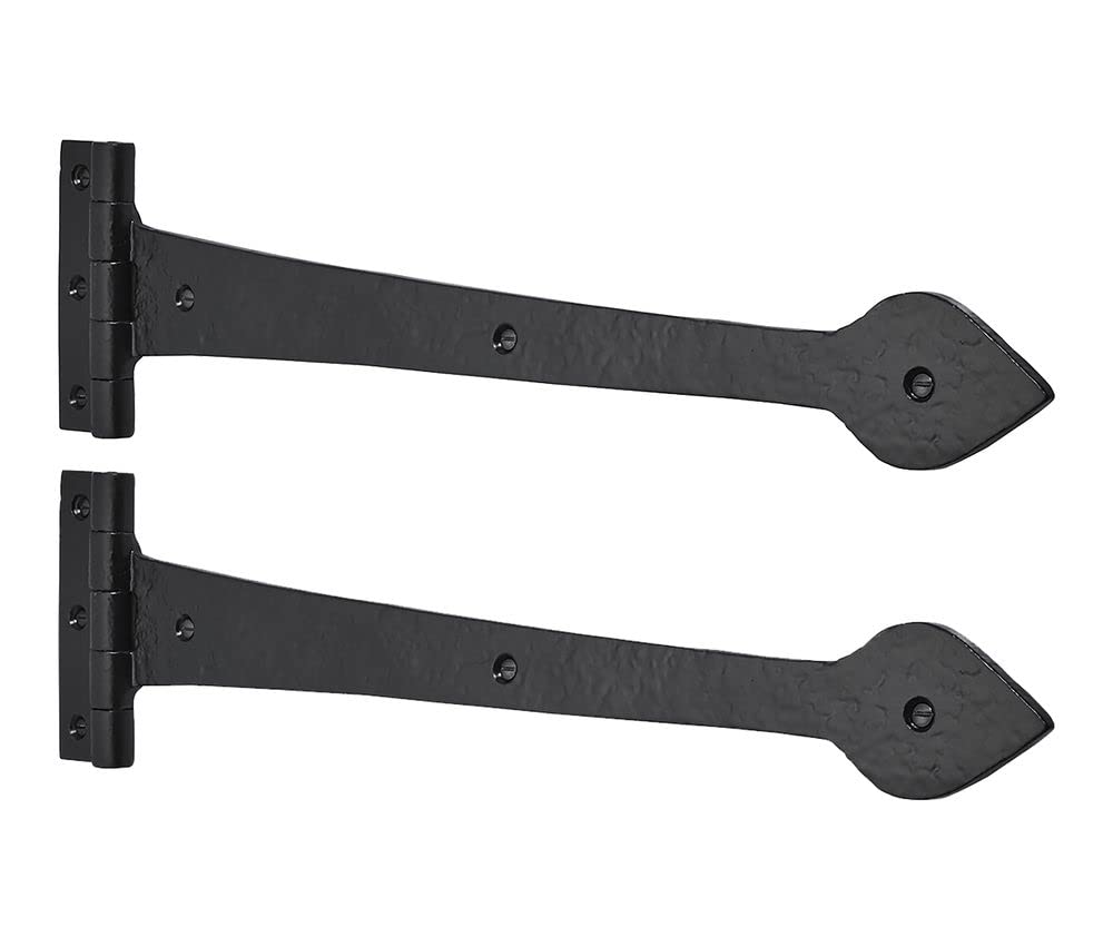 Old Hill Ironworks Tudor Tee Hinge 390Mm (2 Pack) In Cast Iron Black Size 2 Pack