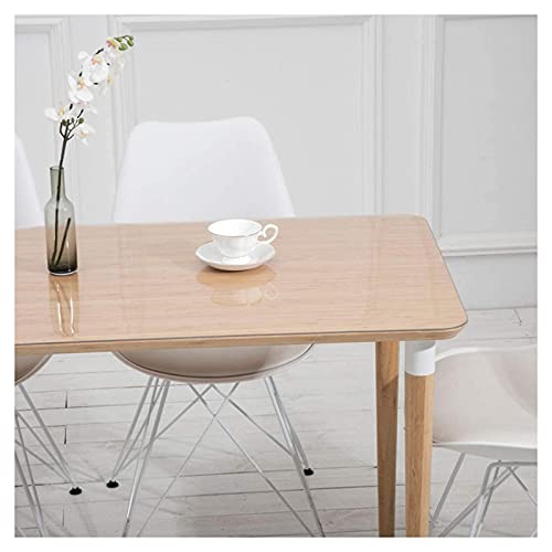 Sonakia Table Cloth, Wipe Clean Plastic Table Cover, Furniture Protector pad for Garden, Restaurant, Kitchen, Durable PVC Transparent Tablecloth, (1mm, 80x150cm/31.5 * 59in),120x160cm/47.2 * 63in