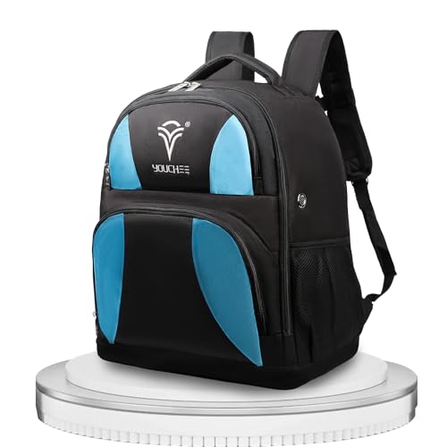 Youchee 2 Ball Bowling Backpack, Holds 2 Ball, One Pair of Bowling Shoes Up to Mens Size 15, and multifunction Accessory Pockets. (Blue) by Youchee - Used condition - US$26.10