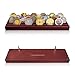 ASmileIndeep Military Challenge Coins Display Holder Solid Wood Challenge Coin Stand Holds 30 Coins 4 Row Military Coin Holder Rack for Desk,Challenge Coin Display Case for Collectors, Red