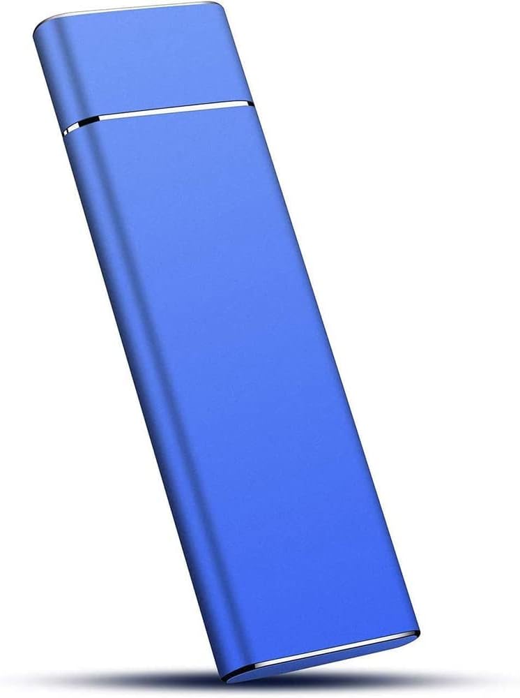 MoonshineStillPro Portable External Hard Drive with Metallic Texture, 1TB Portable Hard Drive for Mac, Compatible with PC, Laptop, Desktop, IN03-004 (1TB,Blue