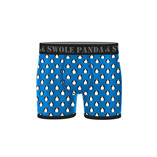 SWOLE PANDA | Taillierte Bambus-Boxershorts für Herren Gr. S, Pinguine
