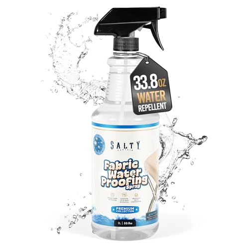 Salty Captain Fabric Waterproofing Spray | Water Repellent UV Protection Breathable Spray for Boats Tents Jackets and Outdoor Gear | 33.8oz