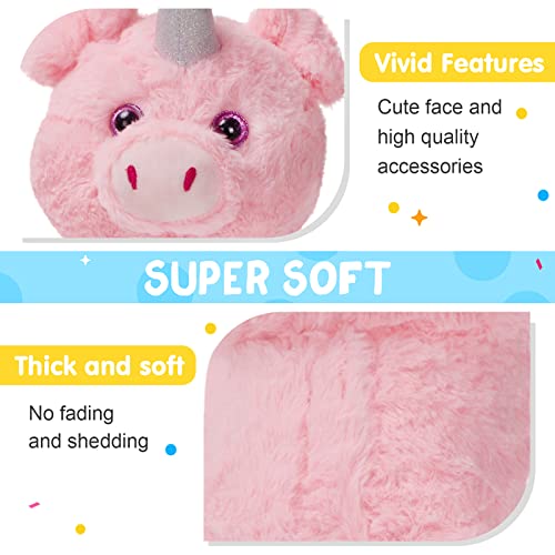 Houwsbaby Led Glowing Singing Angel Pig Plush Toy Stuffed Animal Colorful Night Light Up Cute Soft Lovely Bedtime Doll Decors Birthday Gifts, 12" #TOP3