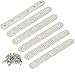 Price comparison product image Dproptel 160x20mm Solid Stainless Steel Heavy Duty Straight Repair Joining Mending Flat Plate Bracket Shelf Bracket with Screws - 6PCS Pack