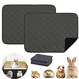 HERCOCCI Guinea Pig Cage Liners, Washable Guinea Pig Bedding Super Absorbent Guinea Pig Pee Pads Anti Slip Mat for Rabbit Hamster Rat Chinchilla (2 Pack - 19.6’’ x 13.7’’)