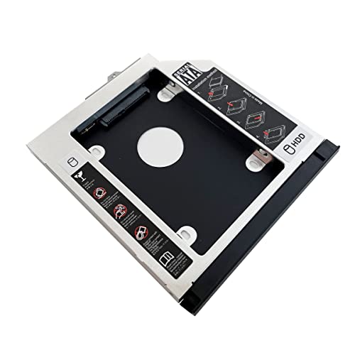 2nd HDD SSD Hard Drive Optical Bay Caddy Frame for HP EliteBook 8560w 8570w 8760w 8770w with Faceplate Bezel and Mounting Bracket