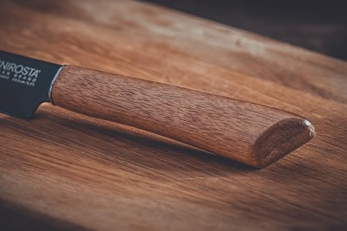 Miniatura 4 de Nirosta Flow Cuchillo Multiusos 24 Cm, Hoja Acero Inoxidable 4cr13 Con Recubrimiento Antiadherente, Mango De Madera De Acacia Fsc 100 , Protector De Hoja, Corte Versátil, 1 Ud