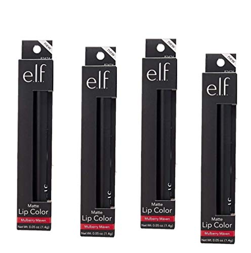 Pack of 4 e.l.f. Matte Lip Color, Mulberry Maven (82474)