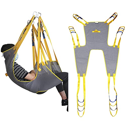 Niczu Imbracatura di Sollevamento per Toilette capacità di Carico 140 kg, Sollevatore per Vasca da Bagno per Pazienti Imbracatura Gambe Divise, Imbracatura Sollevamento Paziente in Rete Disabili,L